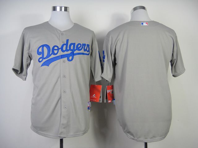 Men Los Angeles Dodgers Blank Grey MLB Jerseys